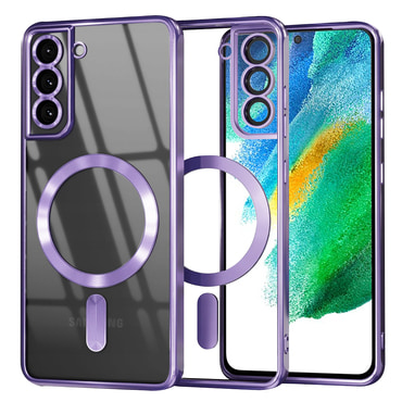 Tok Techsuit "Luxury Crystal MagSafe" Samsung Galaxy S21 FE 5G készülékhez - világoslila