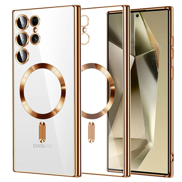 Tok Techsuit "Luxury Crystal MagSafe" Samsung Galaxy S24 Ultra készülékhez - arany