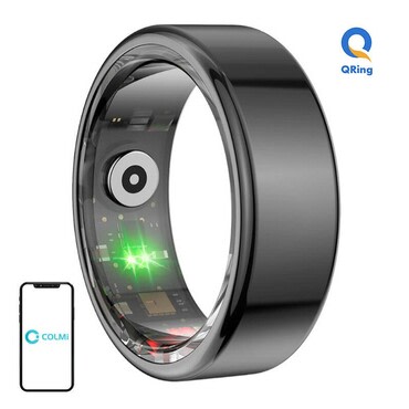 Okosgyűrű COLMi "R02" pulzusméréssel, 21 sportmóddal, IP68, 18.9mm - black