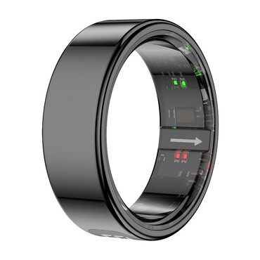 Okosgyűrű COLMi "R12" LED kijelzővel, egészségügyi szenzorokkal és gesztusvezérléssel - black