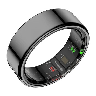 Okosgyűrű COLMi "R12" 19.1mm LED kijelzővel, egészségügyi szenzorokkal és gesztusvezérléssel - black