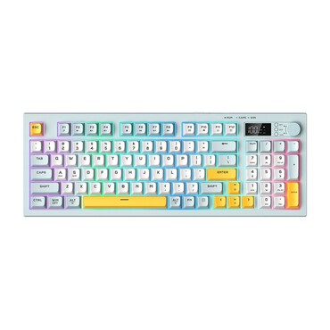 Gaming billentyűzet ONIKUMA "G80" Bluetooth 5.0, 2.4GHz, USB-C - light blue