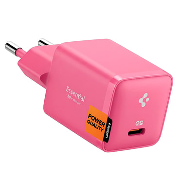 Fali 30W töltő Spigen "Arcstation Essential EE301EU" USB-C, Quick Charge - pink