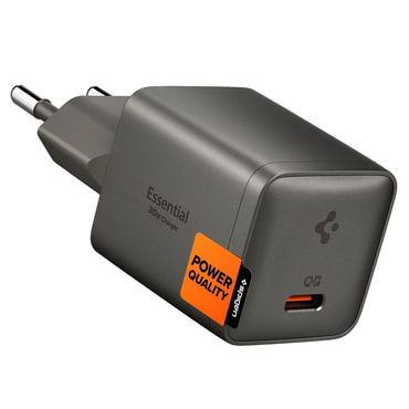 Fali 30W töltő Spigen "EE301EU" USB-C, Quantum Boost - gunmetal