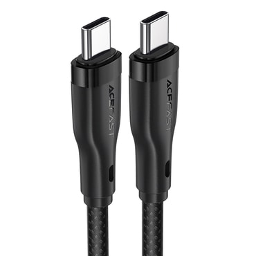 Töltő- és adatátviteli 60W USB-C - USB-C káfehér Acefast "C8-03" - 1.2m - black