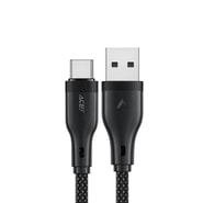 Töltő és adat USB-A - USB-C káfehér Acefast "C8-04" - 3A - 1.2m - black