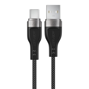 Töltő és adat USB-A - USB-C káfehér Acefast "C11-04" - 3A - 1.2m - black