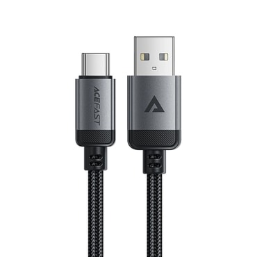 Töltő és adat USB-A - USB-C káfehér Acefast "C20-04" - 3A - 1.2m - black
