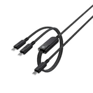 Töltő és adat 100W USB-C - 2x USB-C káfehér Acefast "C5-11" - 480Mb/s - 1.2m - black