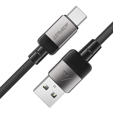 Töltő- és adatátviteli 60W USB-A - USB-C káfehér Acefast "C9-04" - 3A - 1.2m - black