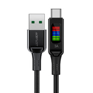 Töltő és adat 60W USB-A - USB-C káfehér Acefast "C7-04" - 480Mbps - 1.2m - black