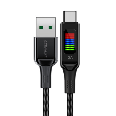 Töltő és adat 60W USB-A - USB-C káfehér Acefast "C7-04" - 480Mbps - 1.2m - black