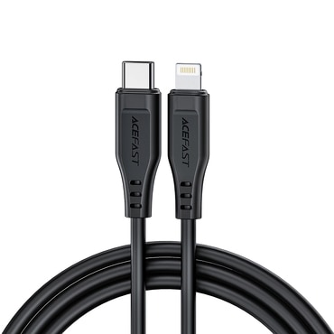 Töltő- és adatátviteli 30W USB-C - Lightning káfehér Acefast "C3-01" - 480Mbps - 1.2m - black