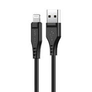 Töltő és adat USB-A - Lightning káfehér Acefast "C3-02" - 2.4A - 480Mbps - 1.2m - black