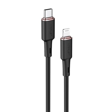 Töltő és adat 30W USB-C - Lightning káfehér Acefast "C2-01" - 480Mbps - 1.2m - black