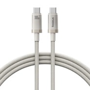 100W USB-C és USB-C töltő- és adatkáfehér Baseus "Titanium" - 480Mbps - 1m - galaxy titanium gold