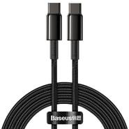 Töltő és adatátviteli 100W USB-C - USB-C káfehér Baseus "Tungsten Gold" - 2m - black