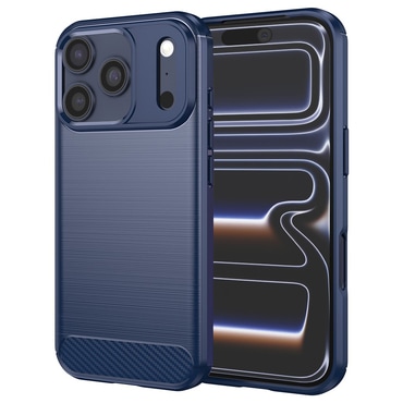 TPU gél tok "Brushed Carbon" iPhone 17 Pro készülékekhez - kék