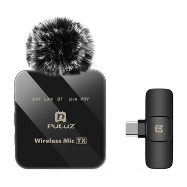 Vezeték nélküli lavalier mikrofon Puluz "PU648B" USB-C ENC technológiával - clear