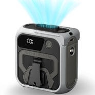 Hordozható ventilátor Techsuit "Z13" power bankkal, 5 sebesség, 10000mAh - szürke