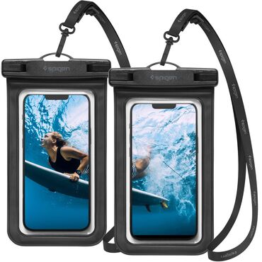(2-pack) Vízálló Spigen "A601" IPX8 tok telefonokhoz 3.5 - 7" - black