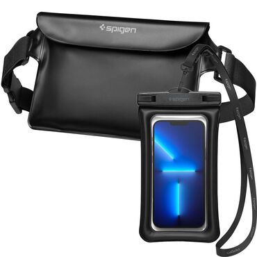 Vízálló tok Spigen "A621" telefonnal, IPX8 - black