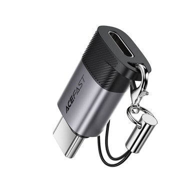 USB-C és Lightning OTG adapter Acefast "J19" 60W, 480Mbps, zsinórral - gray