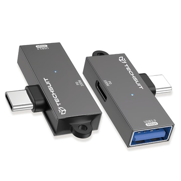 USB-C és USB-A OTG adapter Techsuit "DataBlitz A21" PD100W, 5Gbps - gray