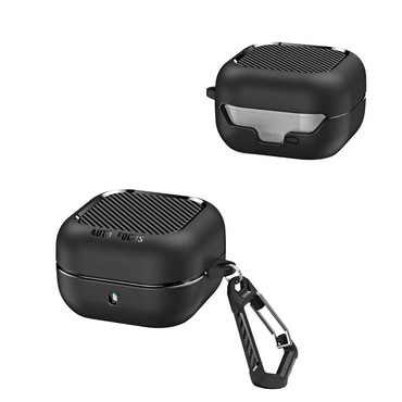 Tok Techsuit "CarbonFiber" Samsung Galaxy Buds 4 / Buds 4 Pro készülékhez - fekete