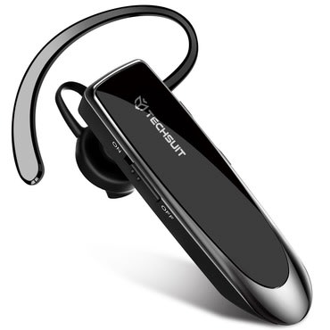 Bluetooth fülhallgató Techsuit "UrbanEar (CB1)" BT 5.0 CVC 6.0 zajcsökkentő technológiával - fekete
