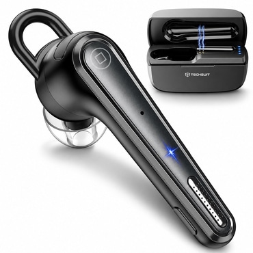 Bluetooth fülhallgató Techsuit "Voicera (CB3)" Bluetooth 5.1 ENC CVC 8.0 technológiával és 50h akkumulátorral - fekete