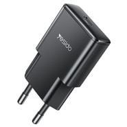 Fali 30W töltő Yesido "YC74" GaN, USB-C PD - fekete