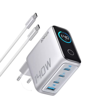 Fali 140W töltő Anker "B2697G41" 3x USB-C USB-C kábellel - gray