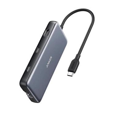 Hub állomás Anker "A83830A2" USB-C - 2x USB-A, 2x USB-C, HDMI, Ethernet, SD/TF, 4K 60Hz-nél, 10Gbps, PD85W - gray
