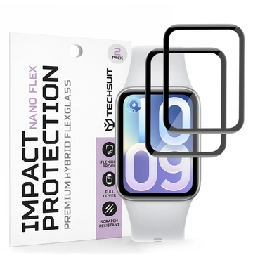 2-Pack Techsuit "Nano Flex" 3D Full Body kijelzővédő fólia Xiaomi Smart Band 10 Pro Xiaomi Smart Band 10 Prolhez
