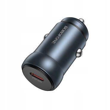 Autós 30W töltő Borofone "BZ32" USB-C - szürke