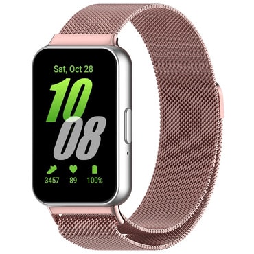 Fém szíj Techsuit "W009" Samsung Galaxy Fit3 készülékhez - pink