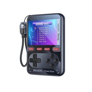 Retro játékkonzol power bankkal Yesido "YP87" 10000mAh, LED kijelző, 20W, 100+ játék