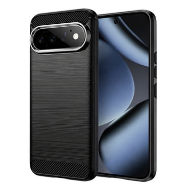 TPU gél tok "Brushed Carbon" Google Pixel 11 / 11 Pro készülékekhez - fekete