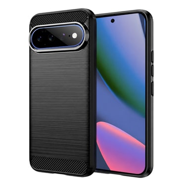 TPU gél tok "Brushed Carbon" Google Pixel 11 Pro XL készülékekhez - fekete