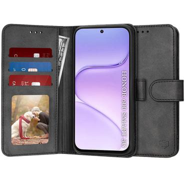 Nyitható tok Techsuit "Diary Book" Honor 600 Smart készülékekhez - fekete