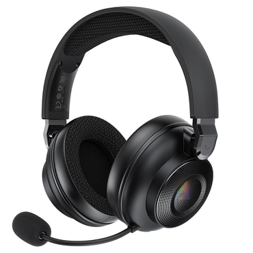 Bluetooth Over-Ear fülhallgató Acefast "H15" BT 6.0 RGB világítással, ENC technológiával és 1000mAh akkumulátorral - black