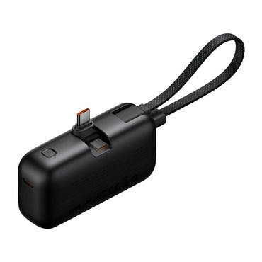 Power bank Mcdodo "FreeKit Series (MC-7760)" 5000mAh 22.5W beépített USB-C kábellel - black