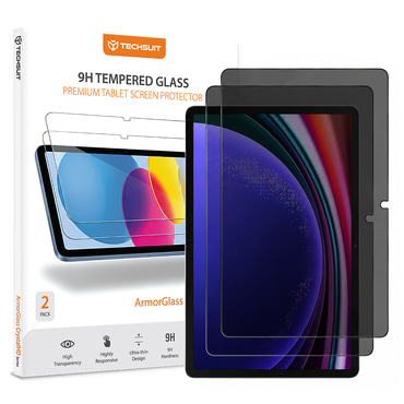 2 darabos adatvédelmi képernyővédő üveg Techsuit ArmorGlass CrystalHD Samsung Galaxy Tab S9 / Tab S9 FE / Tab S10 FE / Tab S10 Lite készülékhez