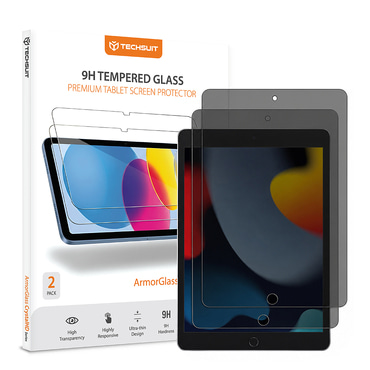 2 darabos adatvédelmi képernyővédő üveg Techsuit ArmorGlass CrystalHD iPad 10.2 2019 / iPad 10.2 2020 / iPad 10.2. 2021 készülékhez