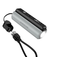 Power bank Borofone "Star BJ87" 5000mAh beépített lámpával és LED indikátorral - szürke