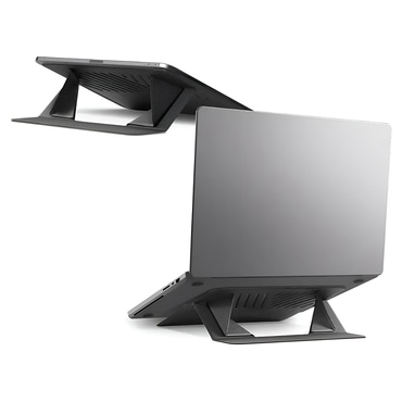 Állvány Spigen "Slim Fold LD201-S6" összecsukható és csúszásmentes kialakítással laptophoz - black
