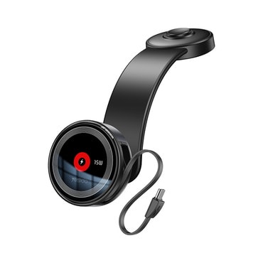Mágneses autós tartó Yesido "C314" 15W vezeték nélküli töltéssel és kihúzható USB-C kábellel - fekete