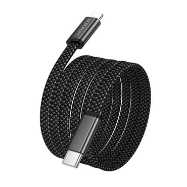 Töltő- és adatkáfehér 30W USB-C Lightning Borofone "Peace BX124" - 1m - fekete