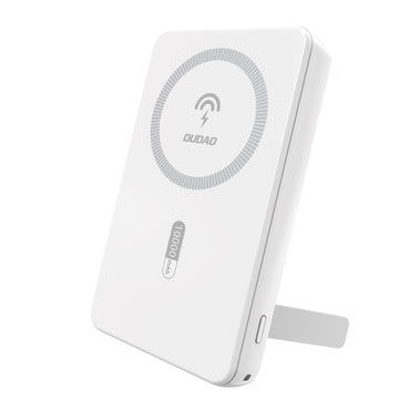 Dudao "K14S Plus" 20W 10000mAh MagSafe power bank 15W vezeték nélküli töltéssel + USB-C / USB-A, állvánnyal - fehér